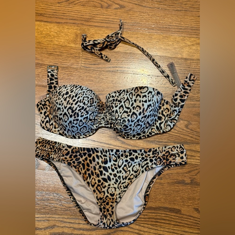 Victoria Secret Leopard Print Women's Bikini Set - Animal Print Swimwear